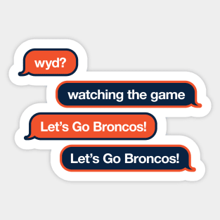 Broncos WYD Text Sticker